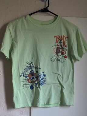 TMNT Light Green Teenage Mutant Ninja Turtles Graphic Tee With All Characters